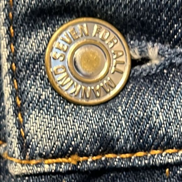7 For All Mankind Straight Leg Raw Hem Ankle Jeans Size 31 NWT - Picture 4 of 16